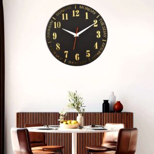 Wooden Silent Non-Ticking Wall Clock for Home Stylish Latest Designer Wall Clock for Home Living Room Bedroom Office Hall